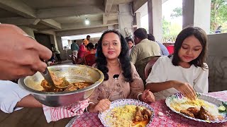 দশমীর দিন ফ্ল্যাটে খাওয়া দাওয়া | Unlimited Rice with Mutton Kosha | Chicken Curry | Chutney | Papad