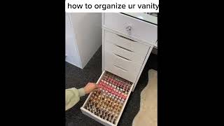 organize my makup drawer with me #vanitymirror #organization#makup #girlsaccessories#decor#ideas