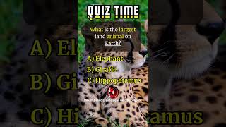 What is the largest land animal on Earth #quiz #facts #didyouknow