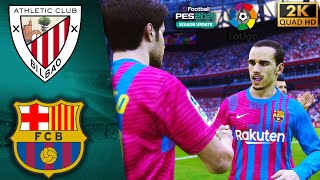 Athletic Bilbao vs FC Barcelona - Highlights Simulation | PES 2021 Realistic Mod - San Mamés