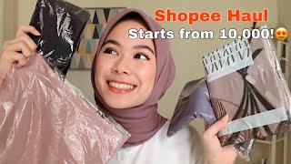 Shopee Haul Kerudung Segiempat + Tutorial Daily Hijab | Tiara Salsabila