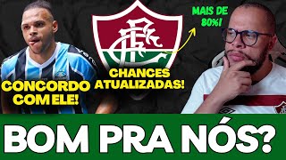 🚨JOGADOR DO GREMIO FALA SOBRE O FLUMINENSE, PROBABILIDADE DE QUEDA ATUALIZADA BOM PRA GENTE E MAIS