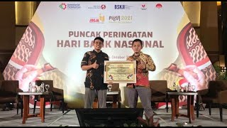 Penghargaan Innovating Jogja IJ oleh BBKB Kemenperin dalam Hari Batik Nasional 2021