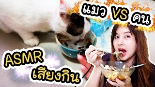 ASMR - เสียงกิน คน VS แมว !! | ArisajungWorld