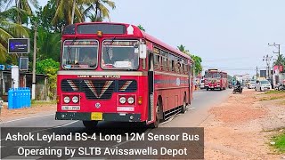 Ashok Leyland BS-4 Long 12M SLTB Special Edition Sensor Bus Operating By SLTB Avissawella Depot