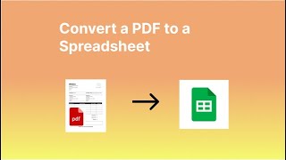 How to Convert a PDF to a Spreadsheet - all 3 methods in Lido