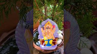 Ganpati Bappa Morya🙏|Painting on Ganesha Murti #youtubeshorts #youtubeshortsvideo #idol #painting