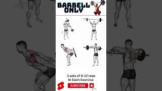 Barbell only - Shoulder Workout | #shorts #youtubeshort #workout