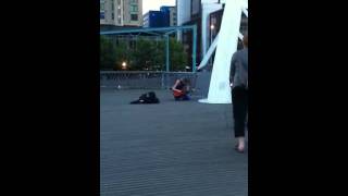 Desire in the fire - random busker in melbourne