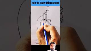 how to draw a microscope #microscope #microscopeworld #drawing @Histopathology #labtechshort