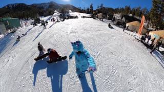 Sully riding snowfeet at Lee Canyon Ski Resort 2/6/21