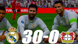 FIFA 23 - MESSI, RONALDO, MBAPPE, NEYMAR, ALL STARS | REAL MADRID 30-0 BAYER LEVERKUSEN