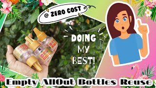 Wall Putty | Empty Allout Bottles Reuse Idea | Bottle Art | Gandhiji Monkeys