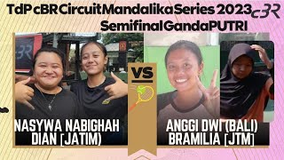 Semifinal Ganda Putri🎾Nasyawa/ Diam (JTM) vs Anggi (Bali)/ Bramila (JTM) cBR Circuit Mandalika tDP