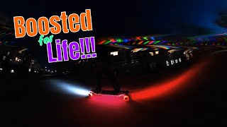 Boosted 4 Life!!! - A LIT Night Ride On The Nyan Cat Glow Board