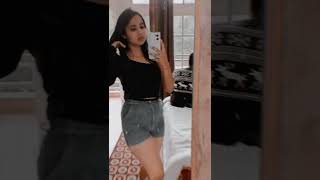 zulfa ne haal tere ni | shubh | Delhi school girl in black top and jeans shorts