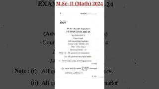 📚M.Sc II Sem. Math 2024 #maths #study #knowledge #education #shorts #viral #msc #math #mathematics