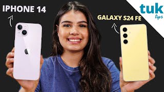 iPhone 14 vs Galaxy S24 FE Qual é o melhor para comprar em 2024? comparativo