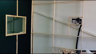 Building an acoustic wall and ceiling [Hebrew]