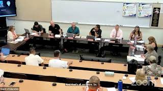 SCCS Board of Education Meeting July 23, 2024