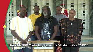 Tiken Jah FAKOLY reçu par le Président de la Transition, Chef de l' Etat.