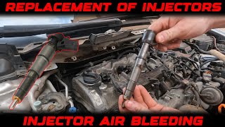 How to replace injectors in Common Rail + Bleeding fuel injector DIESEL