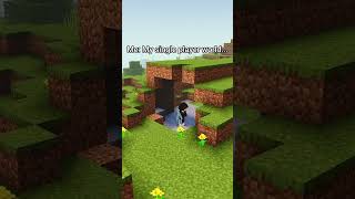 Minecraft: Single Player World Vs Multiplayer SMP #shorts #minecraft