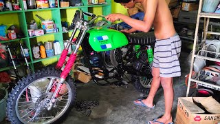 Kawasaki w175 modif jadi trail tua