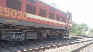 WAP4 at 130kmph with Puri Ahemdabad Superfast express Skipping Bakal. #indianrailways , #wap4.