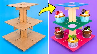 How to make Three-Story Candy Holders with Cardboard ⭐Super Mario🍄Party Decoration on a Budget IDIY