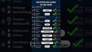 RESULTADO DOS PALPITES DO DIA 26/06 💸 #palpites #futebol #apostasesportivas