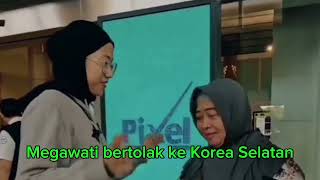 Momen keberangkatan Megawati ke Korea