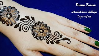 cottonbud henna design no. 37 | easy simple mehndi design for starters | new mehndi design | mehandi