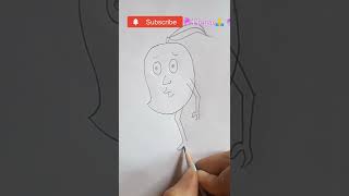 How to draw langra mango#shorts #cartoon# langra aam