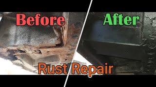 Car Body Rust Repair. Rusty Threshold and Floor parts (Ford Galaxy WGR). MMA Welding.