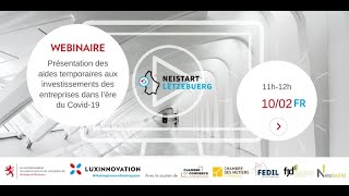 Présentation des aides temporaires aux investissements des entreprises dans l’ère du Covid19 - 10/02