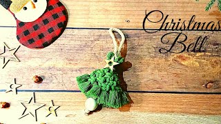 DIY Hanging Macrame Bell Ornament | Christmas tree bell ornament