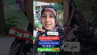 how to say in Lebanese Arabic 🇱🇧"i want to learn Arabic"#shorts #lebanesetigermum