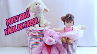 Como fazer puff com materiais recicláveis / diy puff