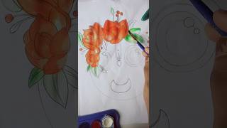 Jagannath Ji Portrait Drawing | Jagannath Rath Yatra Special 🥰 #viral #art #trending #shorts #sketch