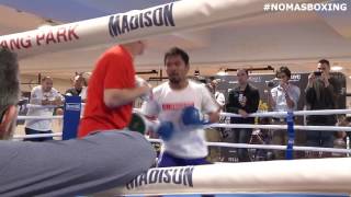 Manny Pacquiao media workout for Jeff Horn