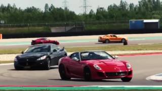 Lovely Exhaust Notes Ferrari 599 SA Aperta on The Track!