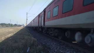 130kmph high speed skip of CSTM Howrah Superfast Mail. Loco in lead was WAP7 of Santragachi Shed