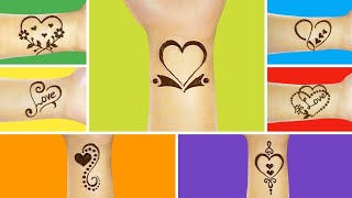 Top 07 most beautiful love mehndi tattoo| beautiful love mehndi design| new heart mehndi design|