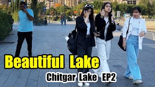 Walking and people's activities in Chitgar Lake, Tehran