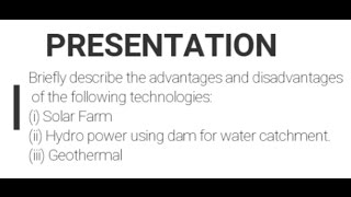 Advantages and disadvantages of Renewable Energy source | 3 RE Sources | Chap1 Q6