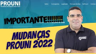 IMPORTANTE!!! MUDANÇAS NO PROUNI 2022!!! ALUNOS DE ESCOLAS PRIVADAS PODERÃO PARTICIPAR DO PROUNI