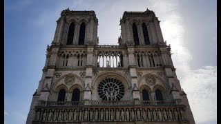 Notre Dame Cathedral, Paris, France 08.04.2018 Walking tour a year before the catastrophic fire