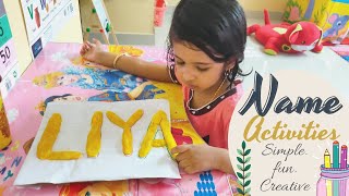 Kids activities at home| Name activities for preschoolers| Teach kids to recognise name