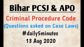 Crpc 1973 for Bihar PCSJ & APO #crpc #biharpcsj #biharapo